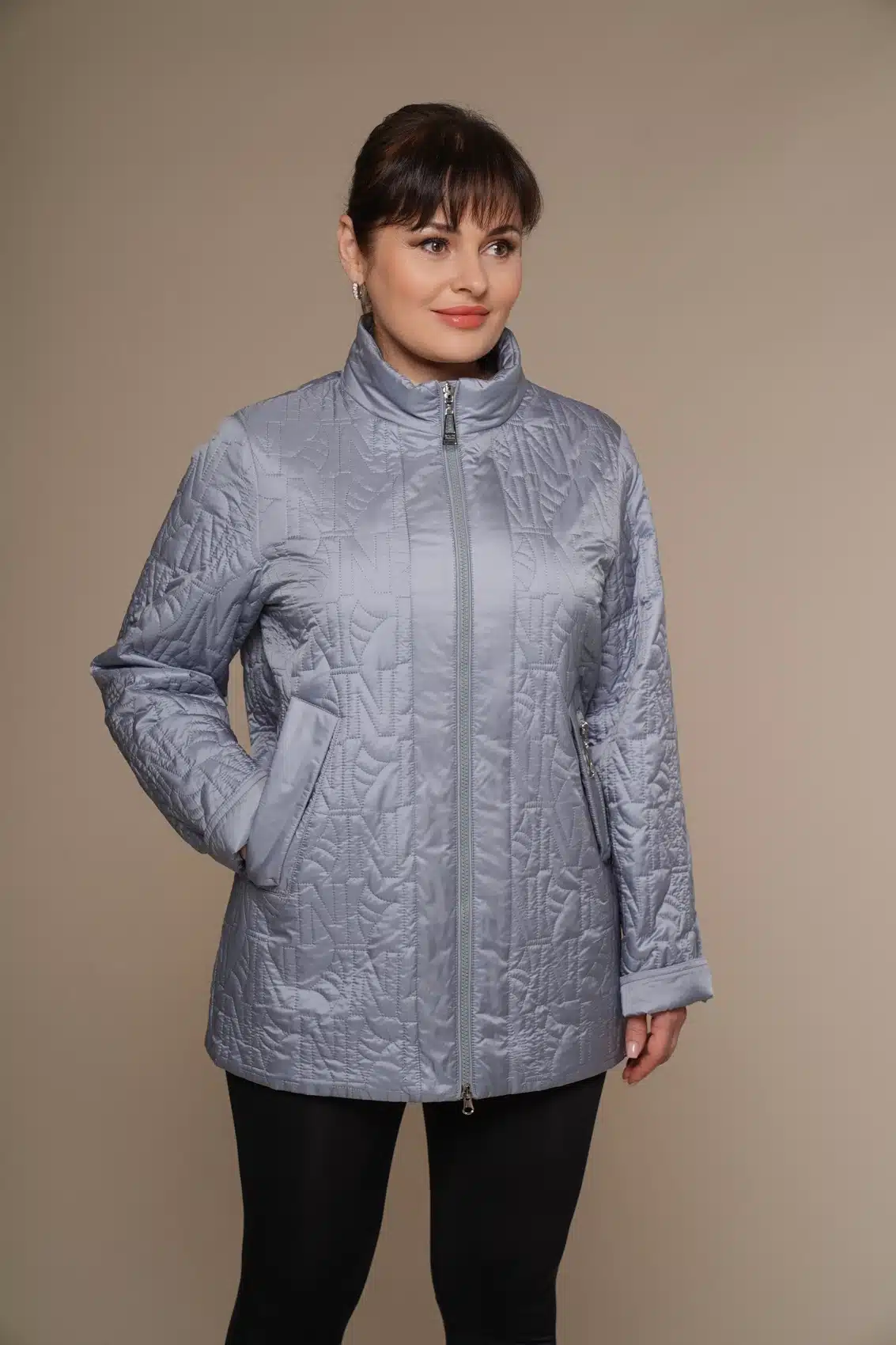 Art 5058 Jacke Steppjacke Damen hellblau Kapuze