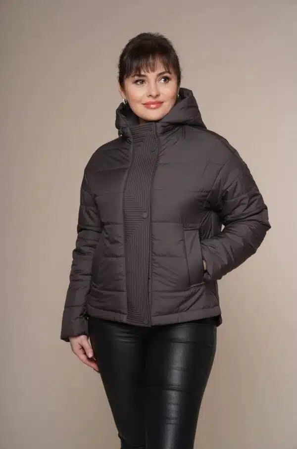 Art 5071 | Jacke | Steppjacke | Damen | grau | kurz | Frühling | Herbst | 42. und 44. DE-GR