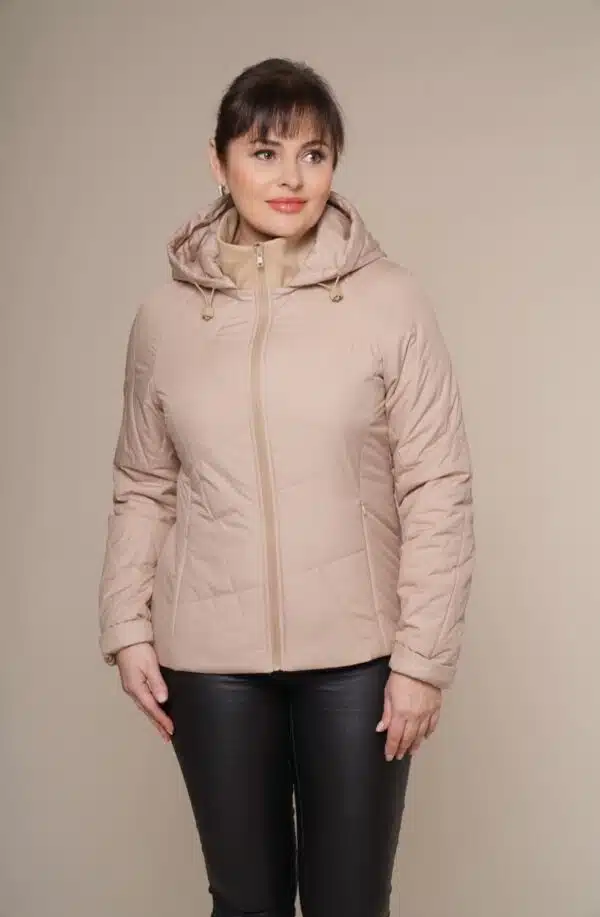 Art 721 | Jacke | Steppjacke | Damen | beige | tailliert | Frühling | Herbst | 34, 36, 38, 40, 42. DE-GR