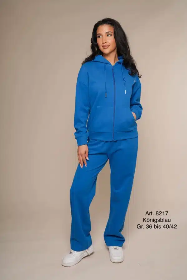 Frühling 8217 | Freizeitanzug | Baumwolle | leicht | Königsblau | gerade Hose | Größen M und L