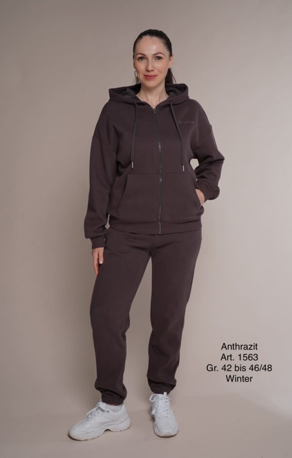 Winter 1563 | Freizeitanzug | Baumwolle | Hosenbundband | grau | Größen  XL, 2XL, 3XL