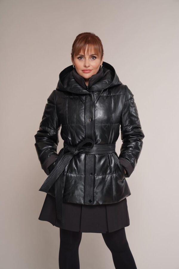 Art 2388 | Lederjacke | Daunenjacke | Winterjacke | tailliert | 42, 44, 46. DE-GR