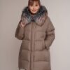 Art 507 | Daunenjacke | Winterjacke | Dauen | beige | leicht | Kapuze | Fuchs | 40, 42, 44, 46. DE-GR