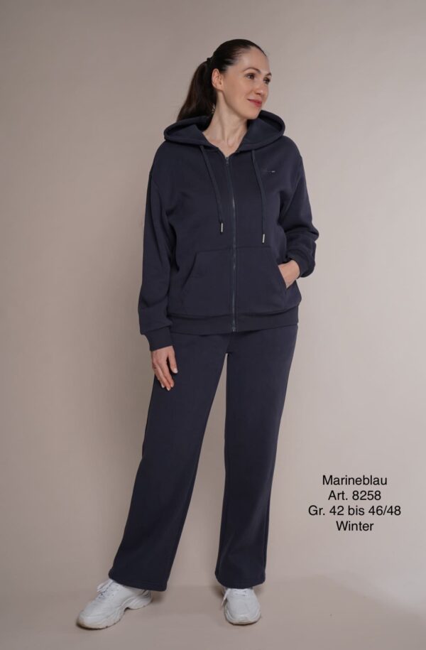 Winter 8258 | Freizeitanzug | Baumwolle | gerade Hose mit Tunnelzug | dunkelblau | Größen 2XL und 3XL