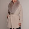 Art 8565 | Mantel | Damen | Wolle | Kaschmir | Polarfuchs | hellbeige | Herbst | Winter | 40, 46, 48, 50. DE-GR