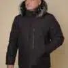 Art 1260 | Winterjacke | Herren | leicht | schwarz | Parka | Fuchs | 46, 48, 52, 54, 56, 58. GR
