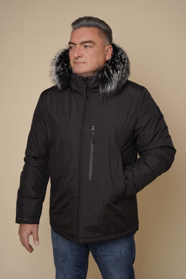 Art 1260 | Winterjacke | Herren | leicht | schwarz | Parka | Fuchs | 46, 48, 52, 54, 56, 58. GR