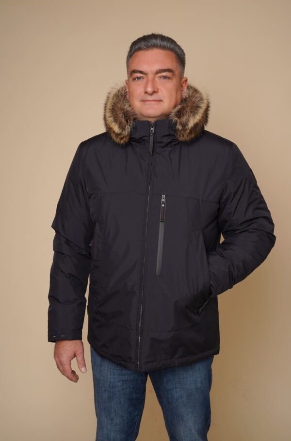 Art 1260 | Winterjacke | Herren | leicht | dunkelblau | Parka | Kojotekragen | 46, 48, 50, 52, 54, 56, 58. GR