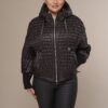 Art 226 | Steppjacke | Jacke | kurz | Damen | schwarz | Kapuze | Frühling | 36, 38, 40, 42, 44. DE-GR