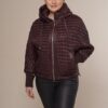Art 226 | Steppjacke | Jacke | kurz | Damen | weinrot | Kapuze | Frühling | 40. und 42. DE-GR