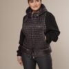 Art 228 | Steppjacke | Jacke | kurz | Damen | schwarz | Kapuze | Frühling | 36, 38, 40, 42, 44. DE-GR