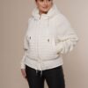 Art 228 | Steppjacke | Jacke | kurz | Damen | weiß | Kapuze | Frühling | 36, 38, 40, 42, 44. DE-GR