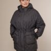 Art 6170 | Steppjacke | Daunenjacke | Damen | schwarz | Kapuze | Frühling | 42, 44, 46, 48, 50. DE-GR