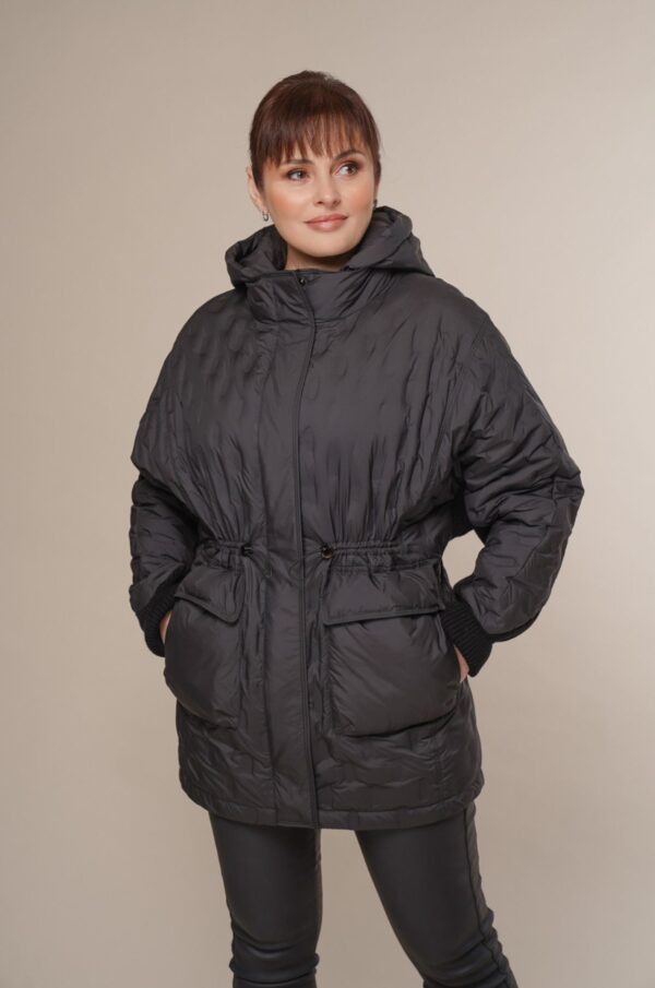 Art 6170 | Steppjacke | Daunenjacke | Damen | schwarz | Kapuze | Herbst | Frühling | 42, 44, 46, 48, 50. DE-GR