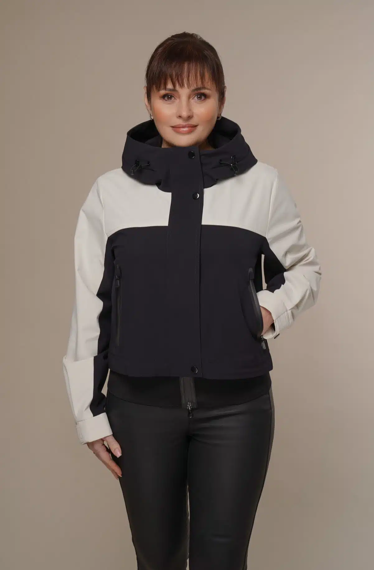 Art 631 | Windjacke | Windbreaker | Damen | Bomber | blau-weiß | Frühling | 36, 38, 40, 42, 44/46. DE-GR