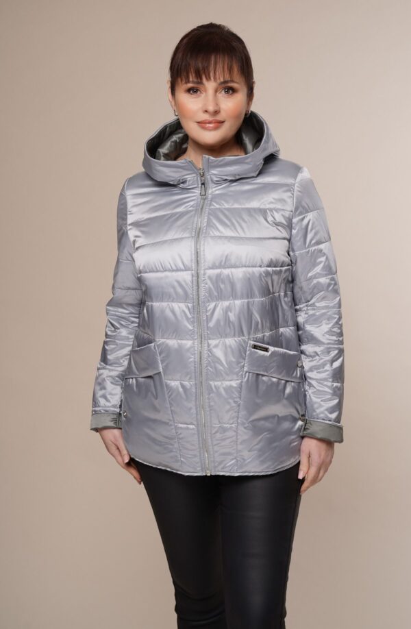 Art 641 | Steppjacke | Jacke | Damen | himmelblau| Kapuze | Frühling | 40, 42, 44, 46, 48, 50. DE-GR