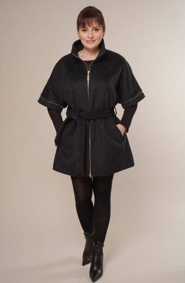 Art 709 | Mantel | Weste | Damen | Wolle | grau | Frühling | 44, 46, 48, 50. DE-GR