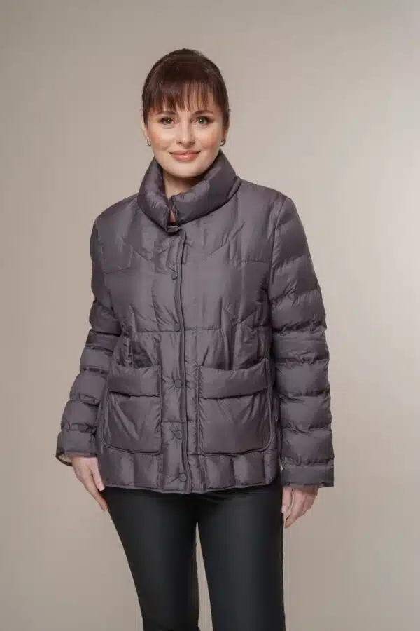 Art 81 | Jacke | Steppjacke | Damen | grau | Stehkragen | 36, 38, 40. DE-GR