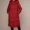 Art 65 | rote gerade Winterjacke mit Dauen gefüllt in 36, 38, 40, 42, 44. DE-GR